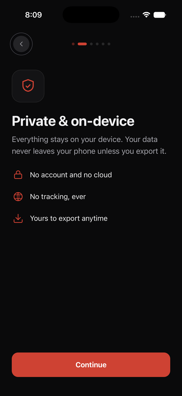 No account, no cloud