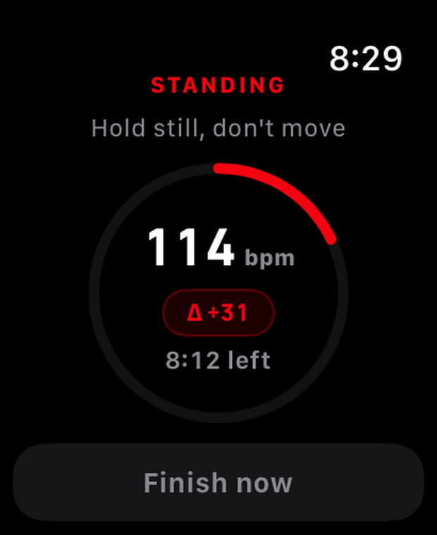 POTS stand test (Apple Watch)